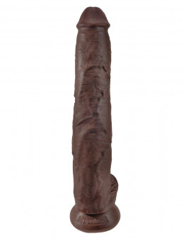 Коричневый фаллоимитатор-гигант 14" Cock with Balls - 37,5 см., Pipedream