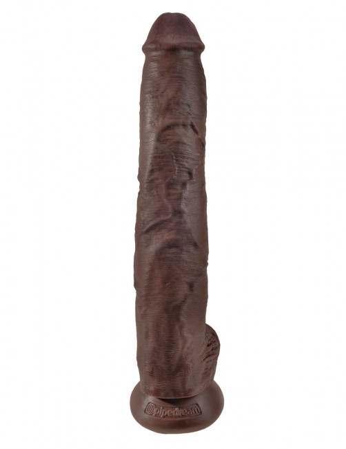 Коричневый фаллоимитатор-гигант 14" Cock with Balls - 37,5 см., Pipedream Коричневый фаллоимитатор-гигант 14" Cock with Balls - 37,5 см., Pipedream
