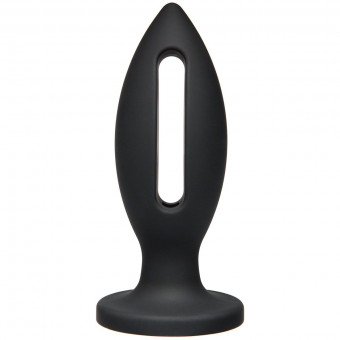 Чёрная анальная пробка Kink Wet Works Lube Luge Premium Silicone Plug 6" - 15,2 см., Doc Johnson