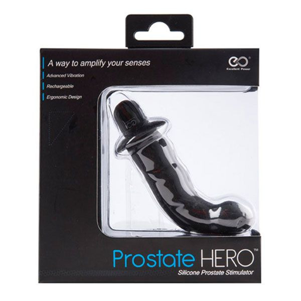 Черный вибромассажер простаты PROSTATE HERO 4INCH, NMC Черный вибромассажер простаты PROSTATE HERO 4INCH, NMC