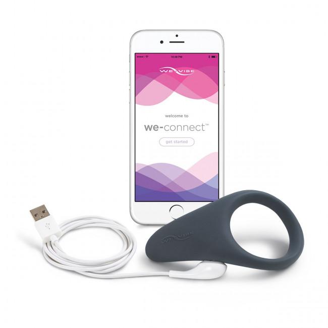 Чёрное эрекционное виброкольцо We-vibe Verge, We-vibe