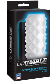 Прозрачный мастурбатор OptiMALE Reversible ULTRASKYN Stroker Studs Frost, Doc Johnson