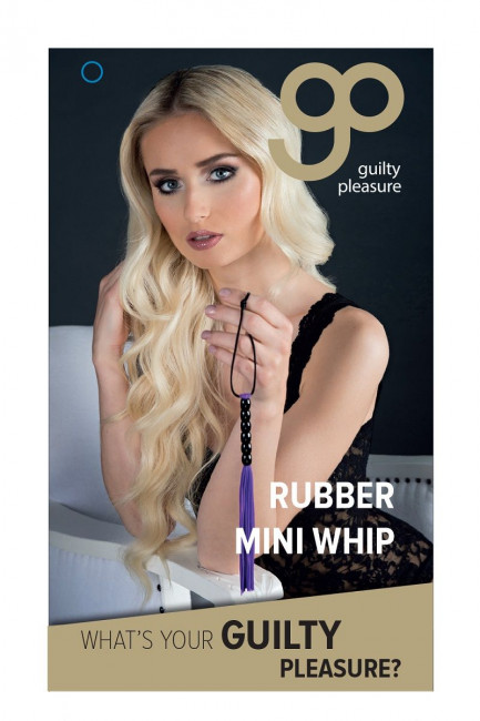 Фиолетовая мини-плеть из резины Rubber Mini Whip - 22 см., Blush Novelties Фиолетовая мини-плеть из резины Rubber Mini Whip - 22 см., Blush Novelties