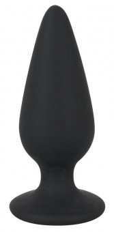 Черная анальная втулка Heavy Plug Large - 10,5 см., Orion