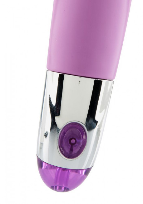 Фиолетовый вибратор Lovely Vibes G-spot - 20 см., Mae B