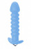 Голубая  анальная пробка с вибрацией Twisted Anal Plug - 13 см., Lola toys