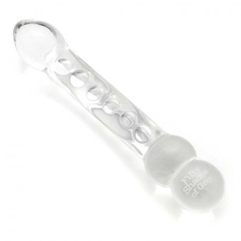 Прозрачный стеклянный стимулятор Glass Massage Wand, Fifty Shades of Grey