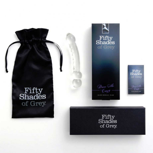 Прозрачный стеклянный стимулятор Glass Massage Wand, Fifty Shades of Grey Прозрачный стеклянный стимулятор Glass Massage Wand, Fifty Shades of Grey