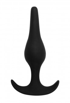 Чёрная анальная пробка Smooth - 12,5 см., Lola toys