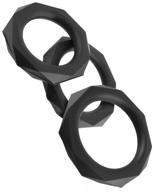 Набор из 3 граненых эрекционных колец C-Ringz Silicone Designer Stamina Set Набор из 3 граненых эрекционных колец C-Ringz Silicone Designer Stamina Set