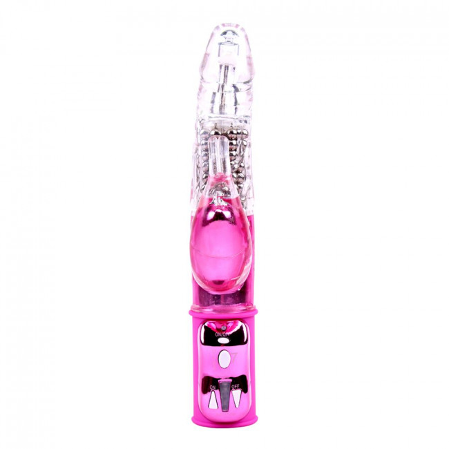 Розовый вибратор со стимулятором клитора Bright Passion Rabbit - 27 см., Chisa Розовый вибратор со стимулятором клитора Bright Passion Rabbit - 27 см., Chisa