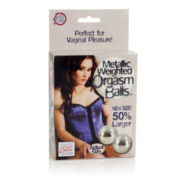 Супер тяжелые вагинальные шарики Weighted Orgasm Balls Metallic, California Exotic Novelties Супер тяжелые вагинальные шарики Weighted Orgasm Balls Metallic, California Exotic Novelties
