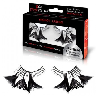 Накладные черные ресницы с перышками Flirty Feathers, Erotic Fantasy
