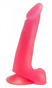 Розовый фаллоимитатор на присоске без вибрации - 17,8 см., LOVETOY (А-Полимер)