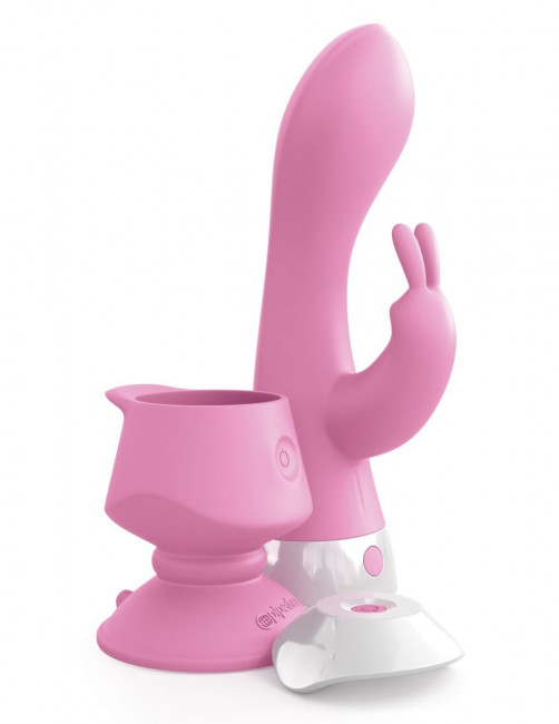 Розовый вибратор-кролик со съемной присоской Wall Banger Rabbit - 19,9 см. Розовый вибратор-кролик со съемной присоской Wall Banger Rabbit - 19,9 см.