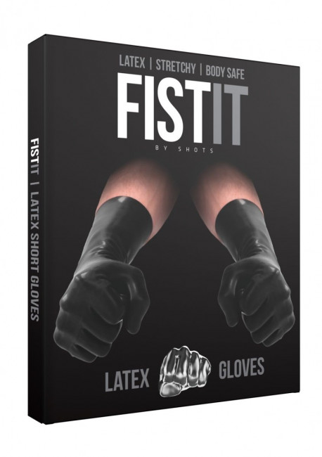 Черные латексные перчатки для фистинга Latex Short Glove Черные латексные перчатки для фистинга Latex Short Glove
