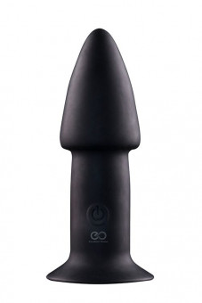 Черный анальный вибратор 5INCH RECHARGEABLE BUTTPLUG - 12,7 см., NMC