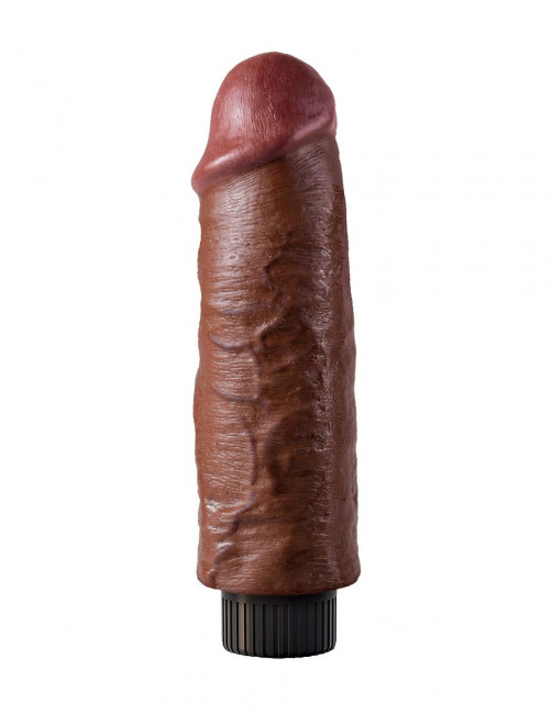 Коричневый вибратор 6" Vibrating Cock - 17,8 см., Pipedream