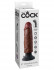 Коричневый вибратор 6" Vibrating Cock - 17,8 см., Pipedream