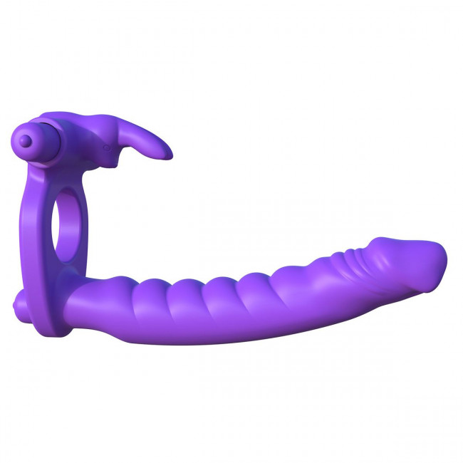 Эрекционное кольцо для двойного проникновения Silicone Double Penetrator Rabbit, Pipedream
