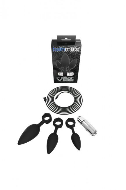 Набор из 3 анальных плагов и вибропули Bathmate Anal Training Plugs VIBE, Bathmate