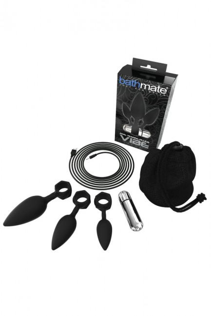 Набор из 3 анальных плагов и вибропули Bathmate Anal Training Plugs VIBE, Bathmate