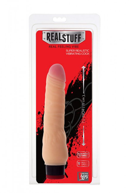Вибратор реалистичной формы REALSTUFF 8INCH VIBRATOR - 19 см., Dream Toys