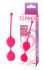 Розовые двойные вагинальные шарики Cosmo с хвостиком для извлечения, Bior toys