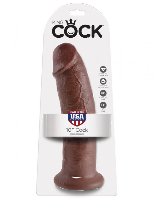 Коричневый фаллос-гигант 10" Cock - 25,4 см., Pipedream Коричневый фаллос-гигант 10" Cock - 25,4 см., Pipedream
