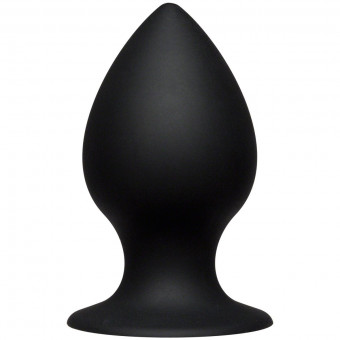 Чёрная анальная пробка Kink Ace Silicone Plug 4" - 10,16 см., Doc Johnson