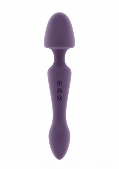 Фиолетовый двусторонний вибратор Sasha - 22,5 см., Shots Media BV