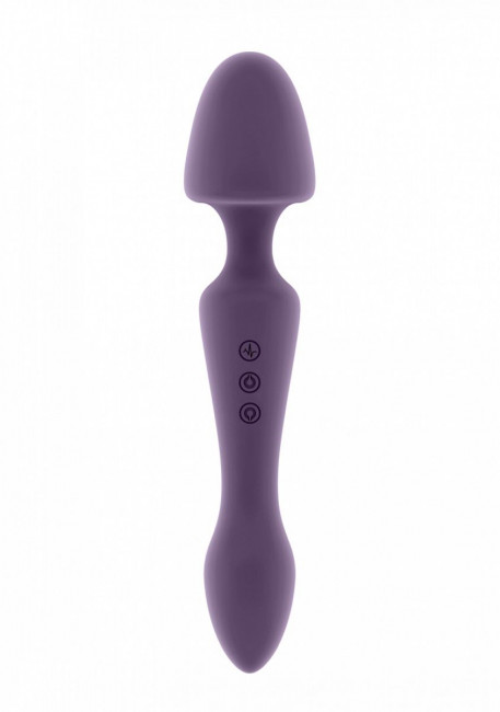 Фиолетовый двусторонний вибратор Sasha - 22,5 см., Shots Media BV