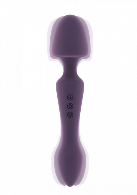 Фиолетовый двусторонний вибратор Sasha - 22,5 см., Shots Media BV