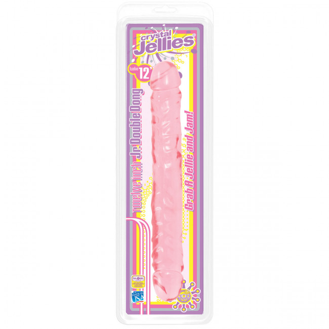 Двухсторонний гелевый фаллоимитатор Crystal Jellies 12" Jr. Double Dong - 30,5 см., Doc Johnson
