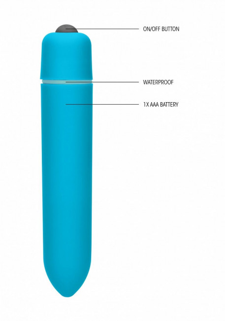 Голубая вибропуля Speed Bullet - 9,3 см. Голубая вибропуля Speed Bullet - 9,3 см.
