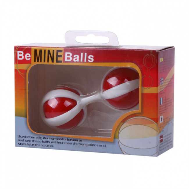 Красно-белые вагинальные шарики BE MINI BALLS, Baile Красно-белые вагинальные шарики BE MINI BALLS, Baile