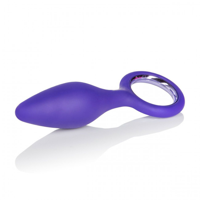 Фиолетовая анальная пробка Booty Call Booty Slider - 10,3 см., California Exotic Novelties