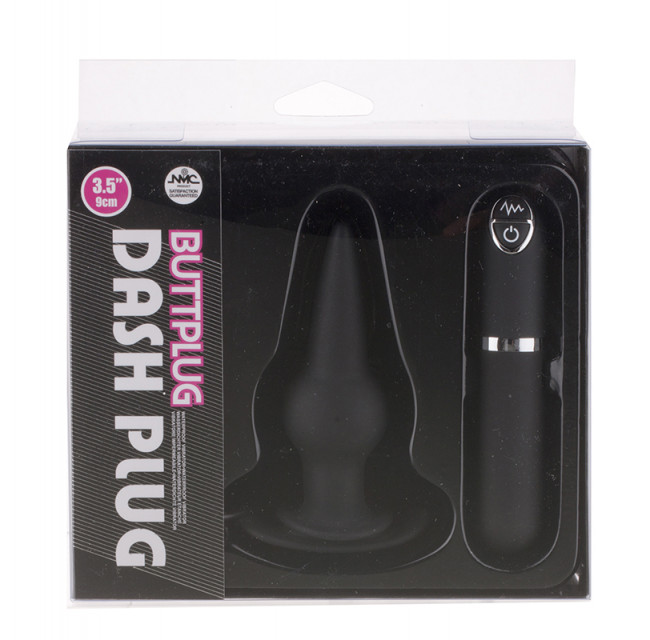 Черная вибровтулка Dash Butt Plug With Mini Controller III - 9 см., NMC Черная вибровтулка Dash Butt Plug With Mini Controller III - 9 см., NMC