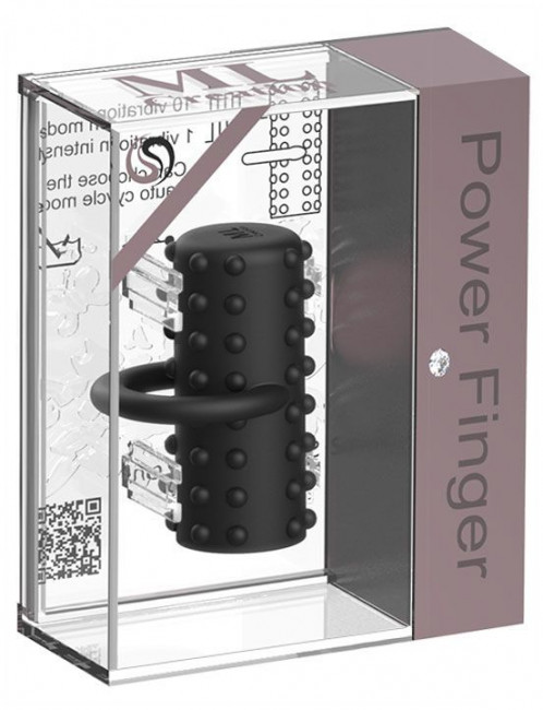 Черная вибропулька на палец Power Finger Черная вибропулька на палец Power Finger