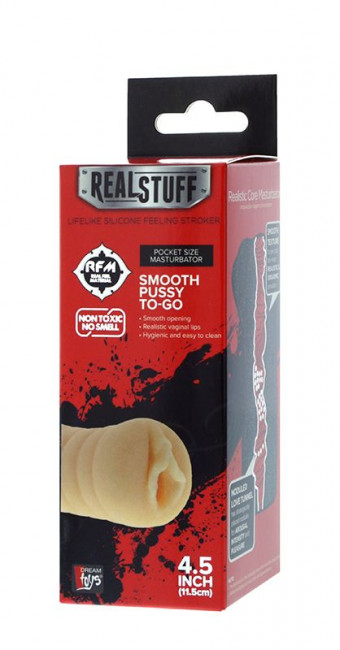 Мастурбатор-вагина REALSTUFF SMOOTH PUSSY TO-GO, Dream Toys