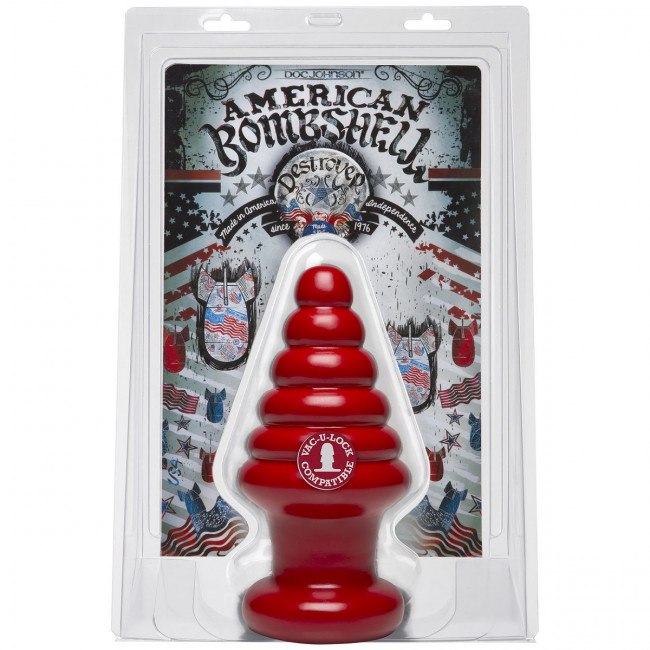 Красный анальный плаг Destroyer Cherry Bomb - 22,9 см., Doc Johnson Красный анальный плаг Destroyer Cherry Bomb - 22,9 см., Doc Johnson