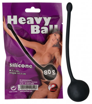 Чёрный вагинальный шарик Heavy Ball, Orion