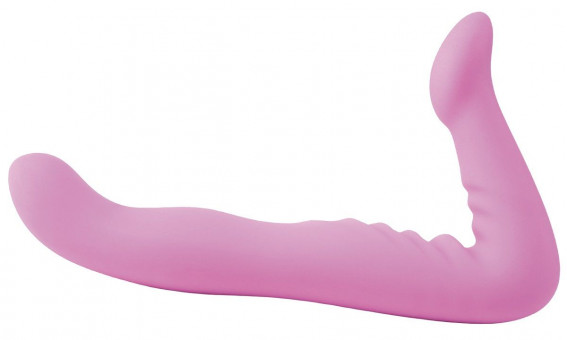 Розовый безременной фаллоимитатор-страпон 8" Strapless Strap-On - 20,3 см., Pipedream