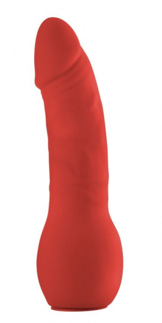 Красный страпон Deluxe Silicone Strap On 10 Inch - 25,5 см., Shots Media BV