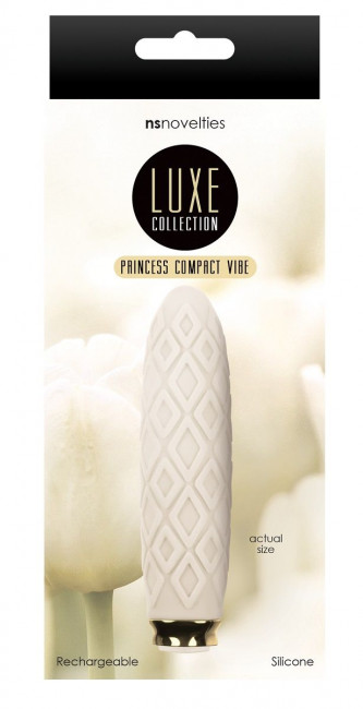 Молочный фактурный мини-вибратор Luxe Compact Vibe Princess - 10,8 см., NS Novelties Молочный фактурный мини-вибратор Luxe Compact Vibe Princess - 10,8 см., NS Novelties