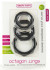Набор чёрных эрекционных колец Octagon Rings 3 sizes (3 шт.), Shots Media BV