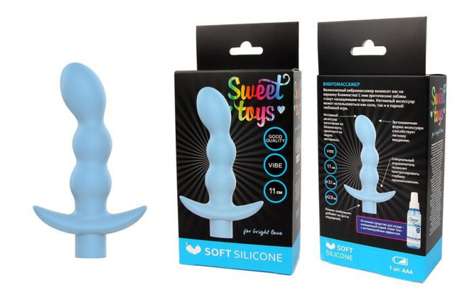 Голубой вибратор Sweet Toys - 11 см., Bior toys Голубой вибратор Sweet Toys - 11 см., Bior toys