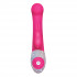 Розовый вибромассажёр The G-spot Rabbit с украшенной стразами рукоятью - 22 см., The Rabbit Company