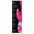 Розовый вибромассажёр The G-spot Rabbit с украшенной стразами рукоятью - 22 см., The Rabbit Company