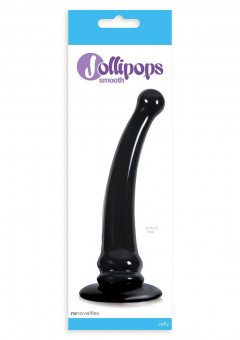Гладкий черный анальный стимулятор Jollipops - 15,2 см., NS Novelties